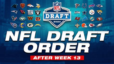 2024 NFL Draft: Updated Order, Picks For Every Team After Week 13 - BVM Sports