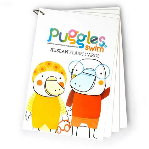 Shop Puggles Swim Auslan Flashcards