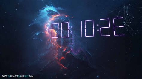 Atlantis Fire + 3D Digital Clock Wallpaper Engine | Clock wallpaper, Inspirational wallpapers ...