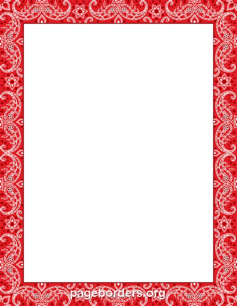 Red Bandana Border | Clip art borders, Clip art, Western border clip art