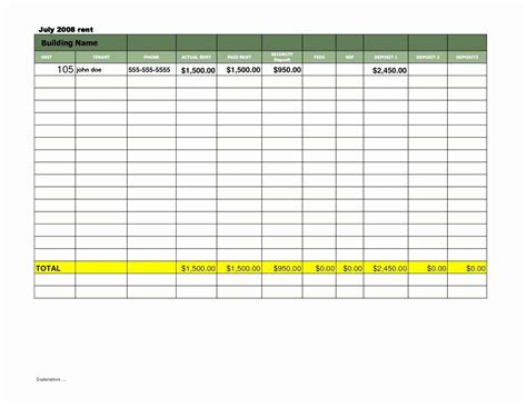 Free Rental Property Spreadsheet Template With Hundreds Of Different Templates To Choose From ...