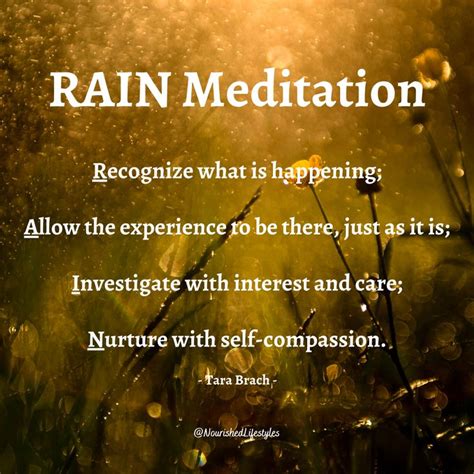 RAIN Meditation | Tara brach, Mindfulness activities, Mental and ...