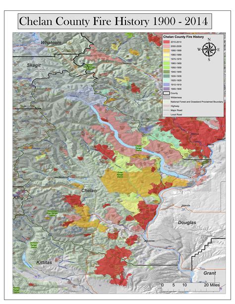 Chelan County Fire History Map 1900 – 2014 | Wolverine Fire – Chelan ...