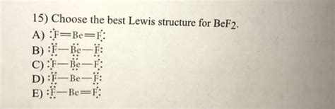 Solved Choose the best Lewis structure for BeF_2. | Chegg.com