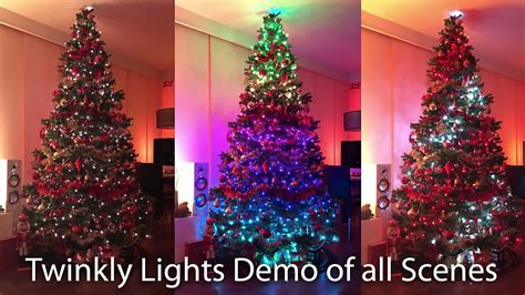 Twinkly lights demo - All effects 800 lights Christmas tree ...