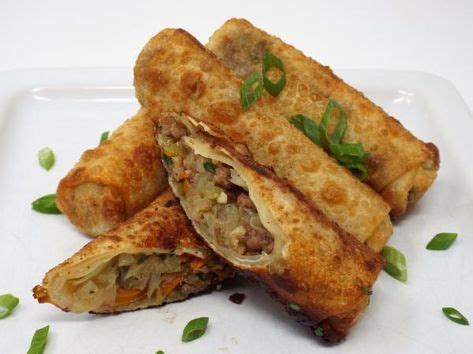 Crispy egg rolls filled with ground beef and cabbage and seasoned with garlic and ginger. Go To ...