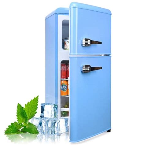 JEREMY CASS 3.5 cu. ft. Retro Mini Fridge, Refrigerator with Freezer ...