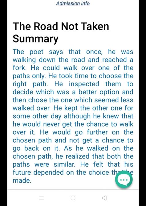 Explain the poem the road not taken - English - Part-I Summary ...