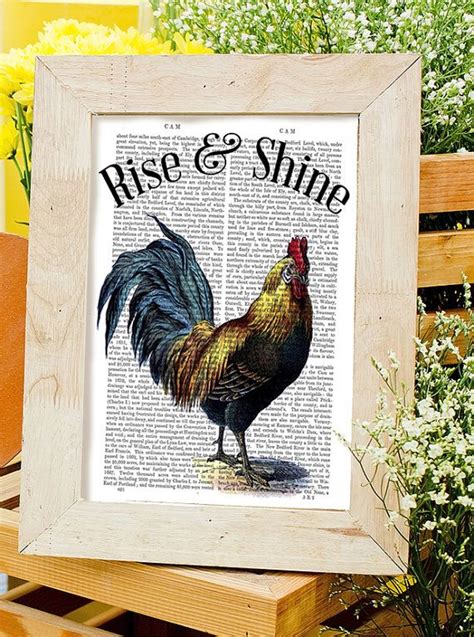 Early Riser Cockerell Rooster Print Rooster Kitchen Decor - Etsy | Rooster painting, Rooster ...