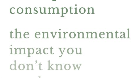 Inconspicuous Consumption: The Environmental Impact You Don't Know You ...