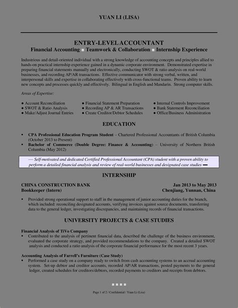 Entry Level Staff Accountant Resume Sample - Resume Example Gallery