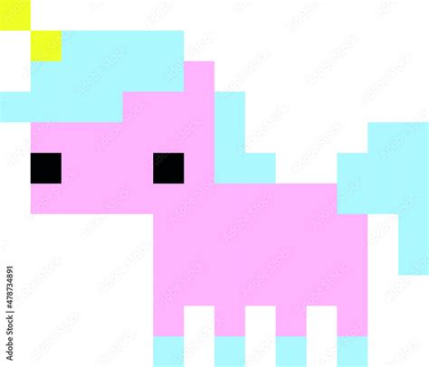 Cute Unicorn Pixel art Vector illustration. Cute Unicorn Pixel art Clip ...