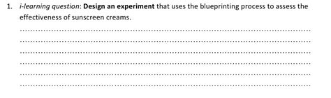 Solved i-learning question: Design an experiment that uses | Chegg.com