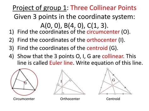 PPT - Find the coordinates of the circumcenter (O). Find the ...