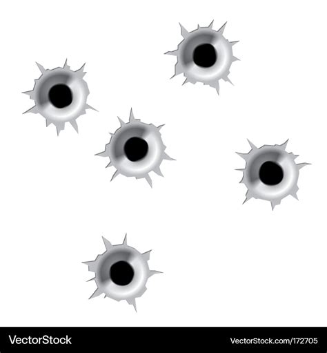 Bullet holes Royalty Free Vector Image - VectorStock