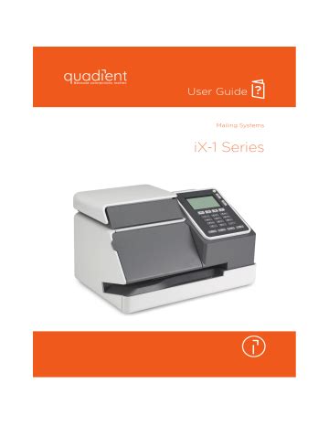 Quadient iX-1 Series User Guide | Manualzz