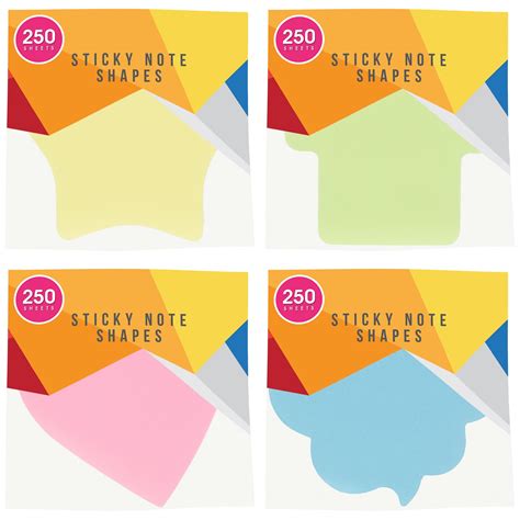 Sticky Notes Shapes 250pk - Star | Stationery - B&M Stores