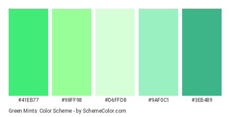 Green Mints Color Scheme » Blue » SchemeColor.com