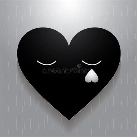 Black heart sad. stock vector. Illustration of ornate - 84129332