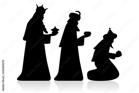 Holy three kings / silhouette, black, vector, isolated Stock Vector ...