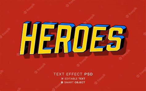 Premium PSD | Text effect hero design