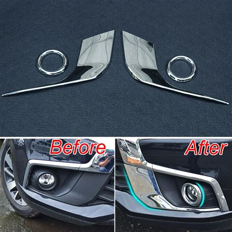 4pcs Car Accessories Front Fog light Cover Trim For Mitsubishi ASX RVR ...