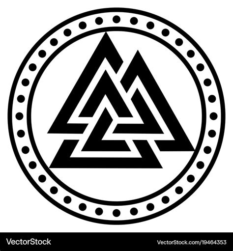 Valknut ancient pagan nordic germanic symbol Vector Image