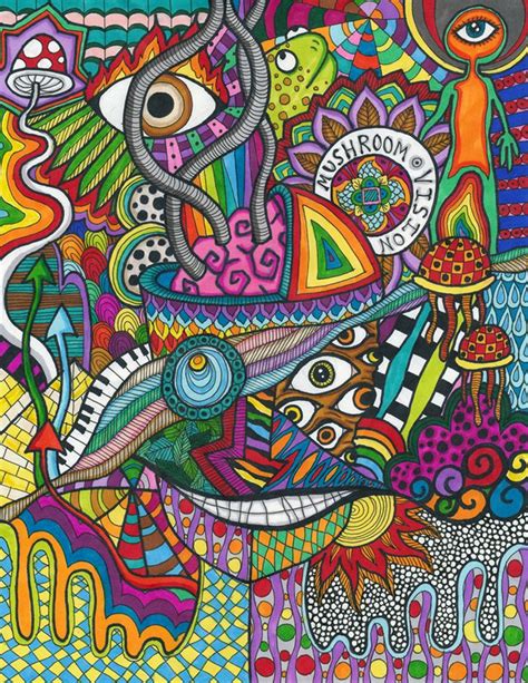 Psychedelic colourful drawings by Liquid Mushroom - Andrei Verner | Colorful drawings, Hippie ...