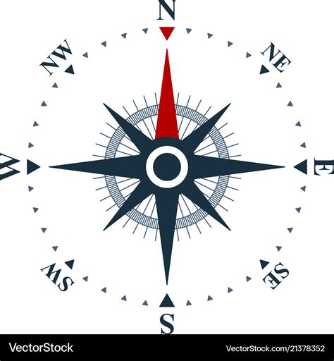 Rose Wind Symbol Isolated Compass Royalty Free Vector Image | My XXX Hot Girl