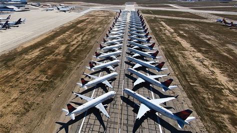 How airlines park thousands of grounded planes amid coronavirus