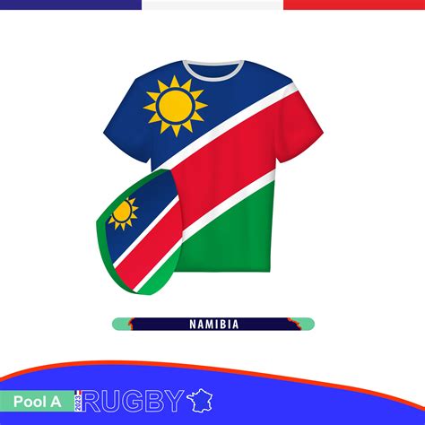 Rugby jersey of Namibia national team with flag. 26542607 Vector Art at ...