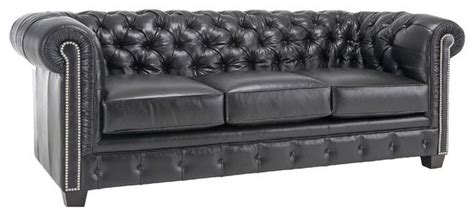 black leather tufted sofa - Google Search | Tufted leather sofa, Black ...