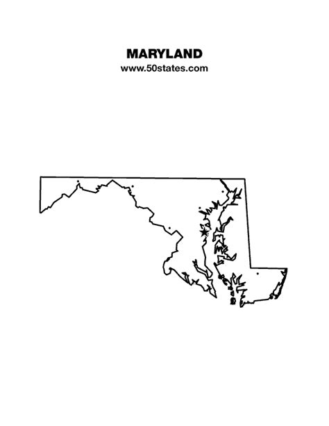 Maryland Map – 50states