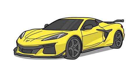 How to draw a CHEVROLET CORVETTE C8 Z06 / drawing chevy corvette 2023 - YouTube