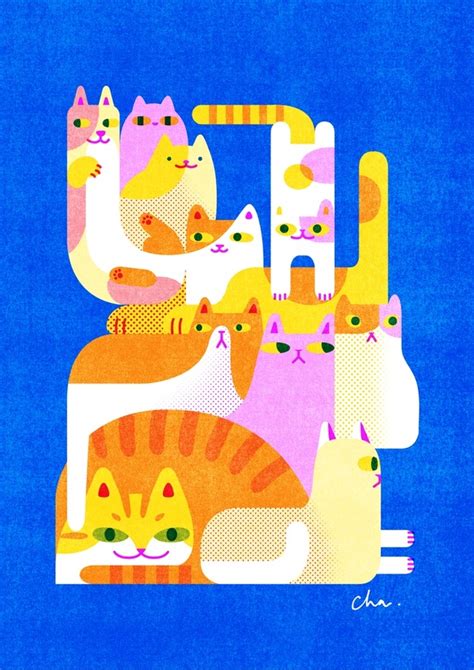 Hidden cats 002, an art print by Heera Cha - INPRNT