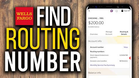 How to Find Routing Number on Wells Fargo App - 2024 - YouTube