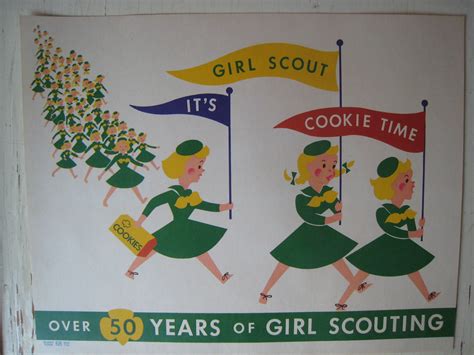 Vintage Girl Scout Cookie Advertising Posters and Bumper