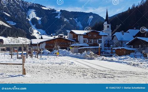 A Snowy Village in the Mountains Stock Image - Image of place, mountain: 154427357