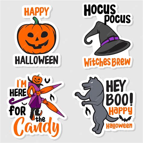 Premium Vector | Halloween sticker vector