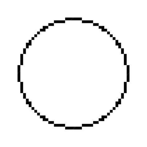 Premium Vector | Pixel circle, pixelated circular border. 8 bits. vector