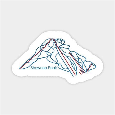 Shawnee Peak Trail Map - Ski - Magnet | TeePublic