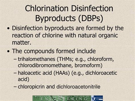 PPT - Chlorination Disinfection Byproducts (DBPs) PowerPoint ...