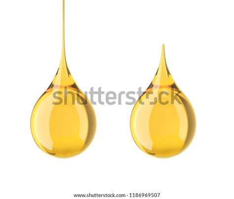 Oil Drop Isolated On White Background Stock Illustration 1186969507