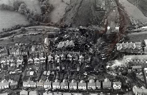 Aberfan disaster kills 144 people and levels a Welsh mining village ...