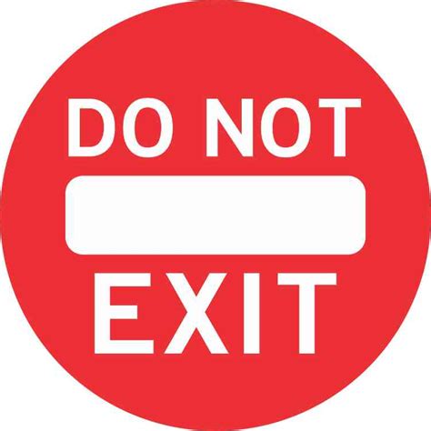 5in x 5in Do Not Exit Sticker Vinyl Road Sign Door Decal Wall Stickers ...