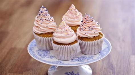 BBC Food - Recipes - Cupcakes with frosting and sprinkles