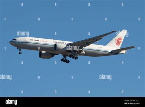 Air China Boeing 777-F cargo plane landing Stock Photo - Alamy