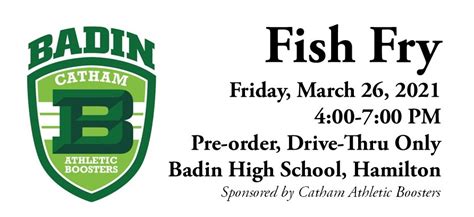 Did someone say Fish Fry?... - Stephen T. Badin High School | Facebook