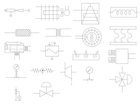 Mechanical HVAC symbols autocad file - Cadbull