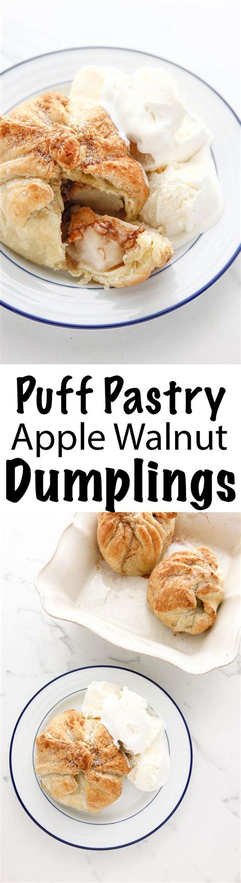 Puff Pastry Apple Walnut Dumplings via @thebrooklyncook | Sweet ...